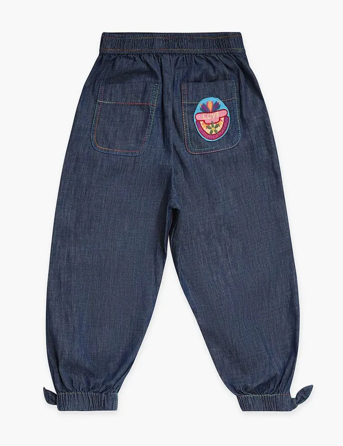 Kids Zimmermann Denim Ottie Denim Pant Blue Lagoon