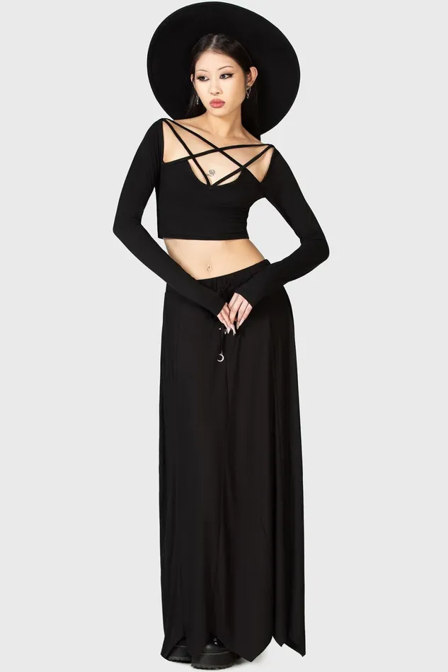 Killstar Basics Women Celestial Night Crop Top