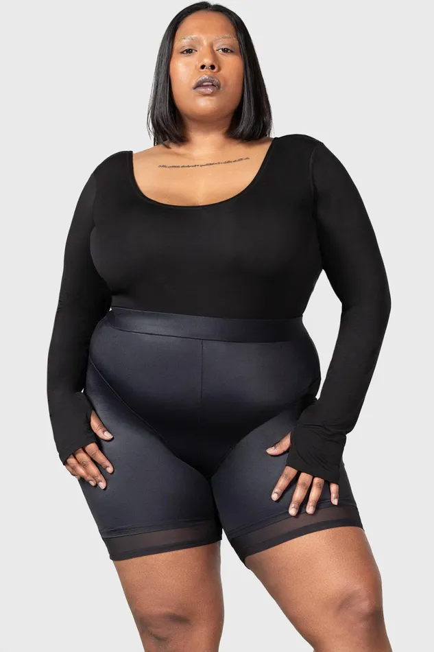 Killstar Basics Women Flexi Demon Long Sleeve Leotard