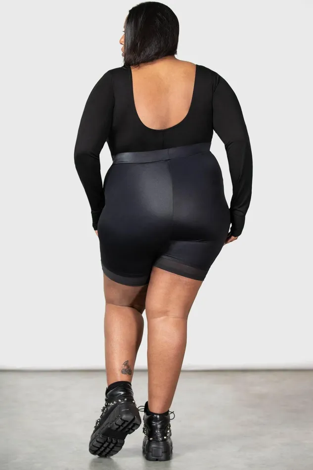 Killstar Basics Women Flexi Demon Long Sleeve Leotard