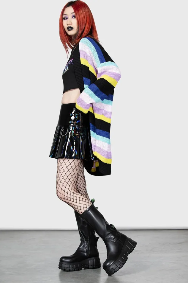 Killstar Cardigans Women Neon Rainbow Cardigan