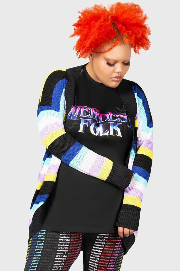 Killstar Cardigans Women Neon Rainbow Cardigan