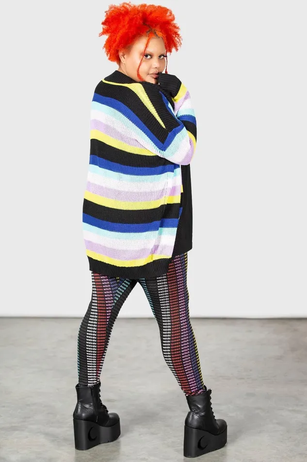 Killstar Cardigans Women Neon Rainbow Cardigan