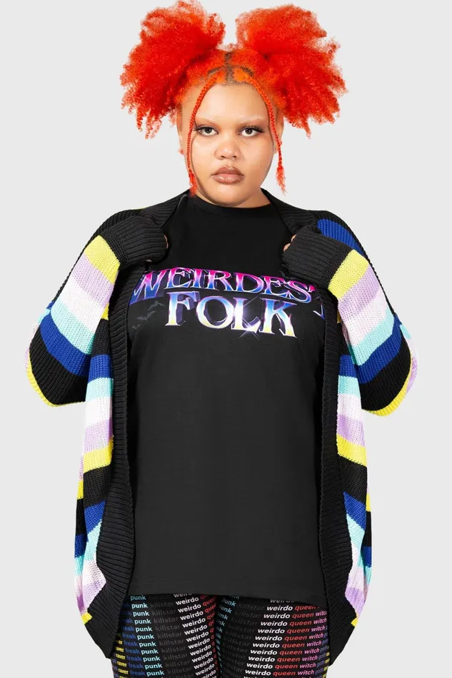 Killstar Cardigans Women Neon Rainbow Cardigan