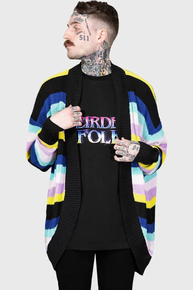 Killstar Cardigans Women Neon Rainbow Cardigan