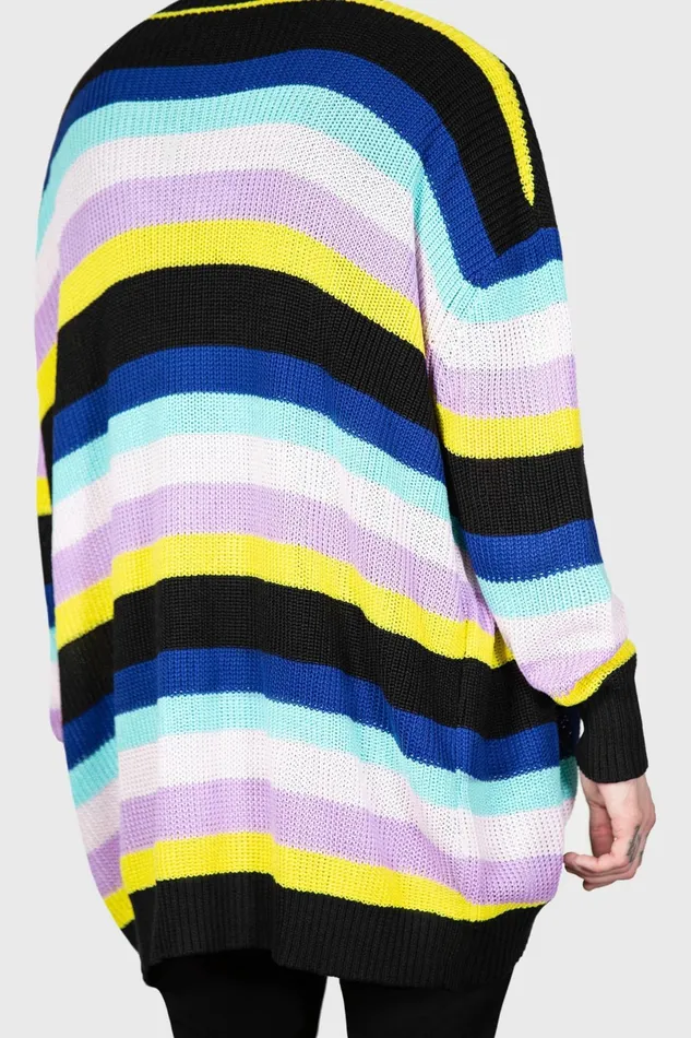 Killstar Cardigans Women Neon Rainbow Cardigan