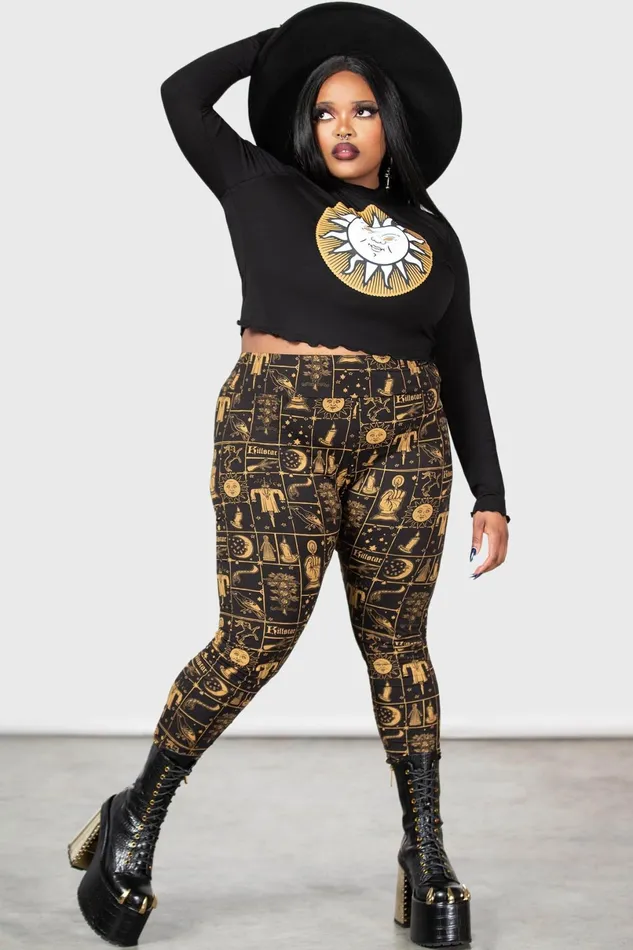 Killstar Chill Out Women Folk Horror Leggings