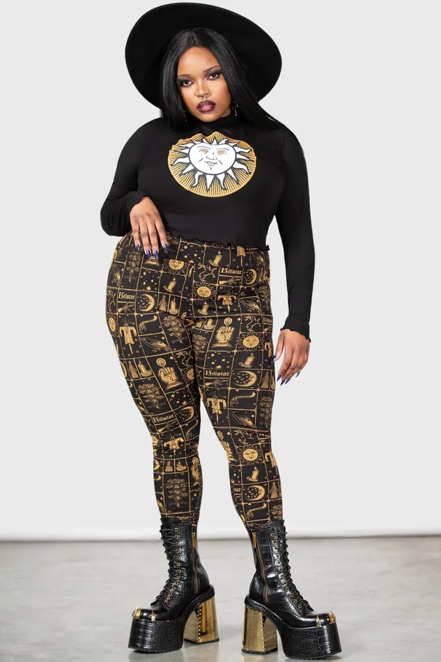 Killstar Chill Out Women Folk Horror Leggings
