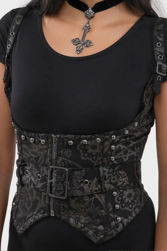Killstar Corsets Women Malapas Underbust Corset BLACK LILY