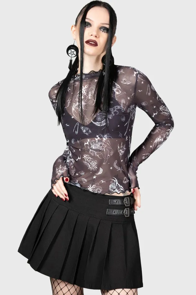 Killstar Crop Women Dazed Skull Crop Top
