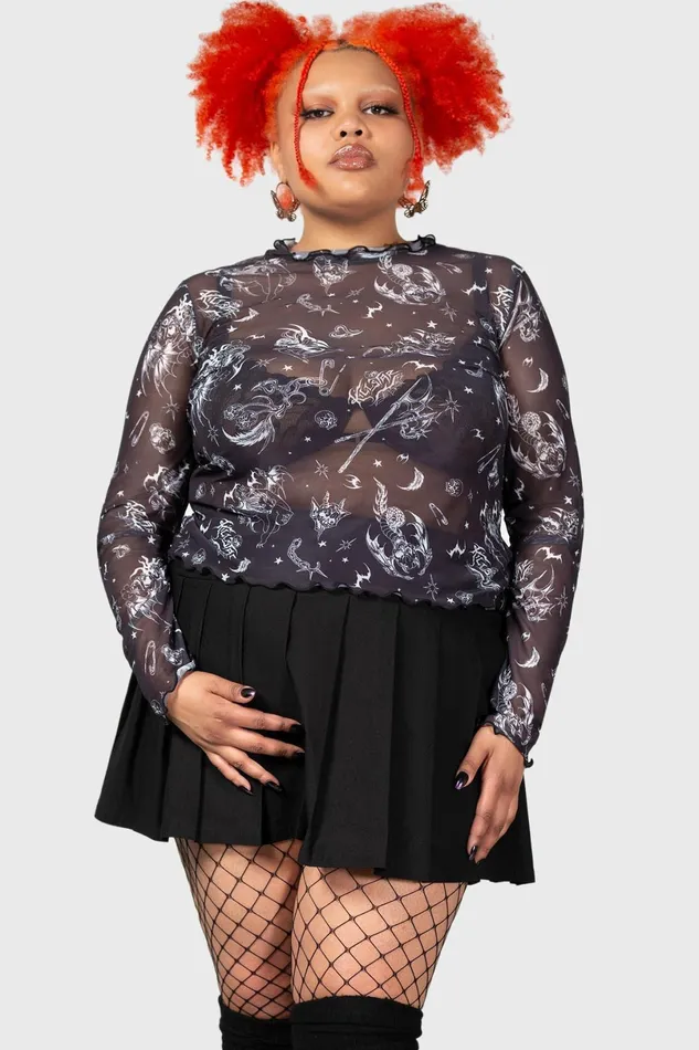 Killstar Crop Women Dazed Skull Crop Top