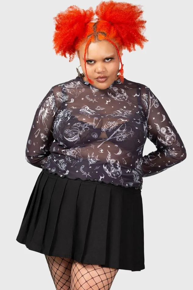 Killstar Crop Women Dazed Skull Crop Top