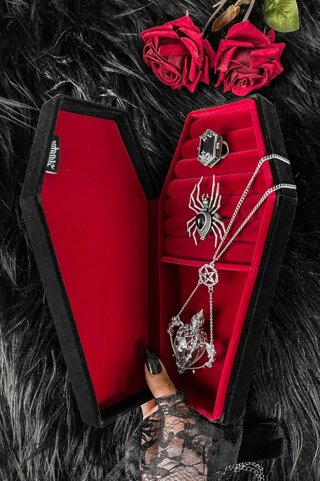 Killstar Decor Homeware Velvet Casket Jewellery Box