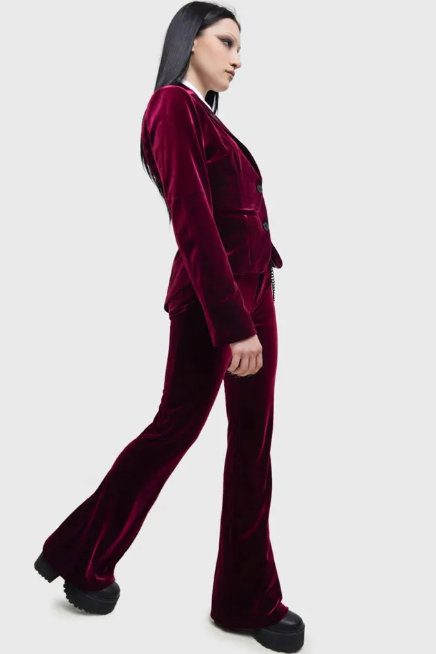 Killstar Flares Women Recently Deceased Velvet Flares