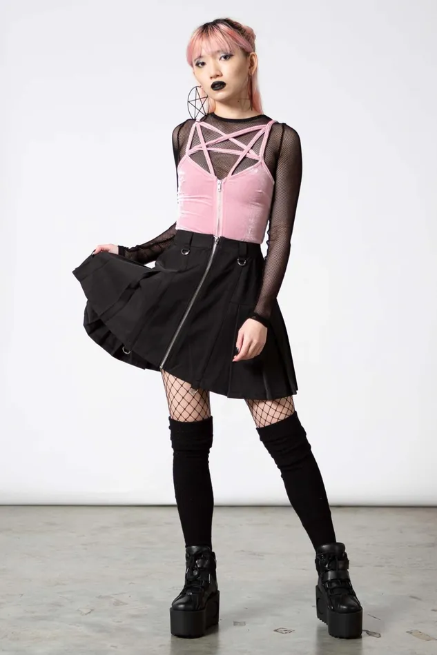 Killstar Going Out Women Lost In Sin Zip Top PASTEL PINK
