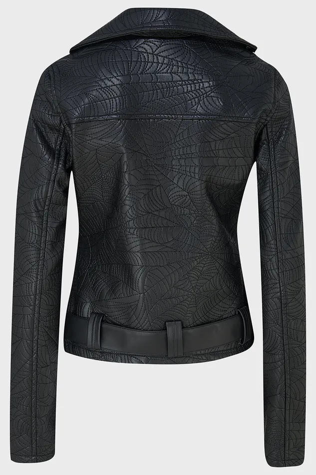 Killstar Jackets and Coats Women Spideration Biker Jacket