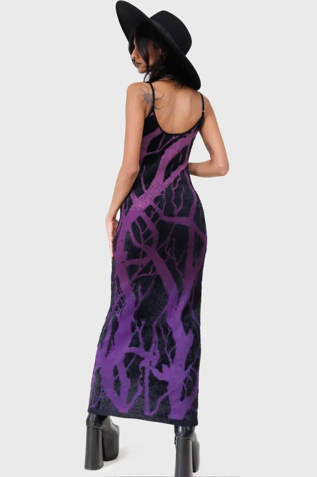 Killstar Knitted Women Forest Knit Maxi Dress