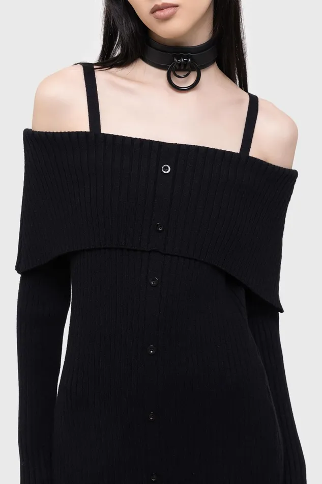 Killstar Knitted Women Shadow Empress Dress