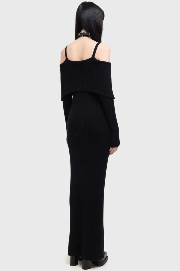 Killstar Knitted Women Shadow Empress Dress