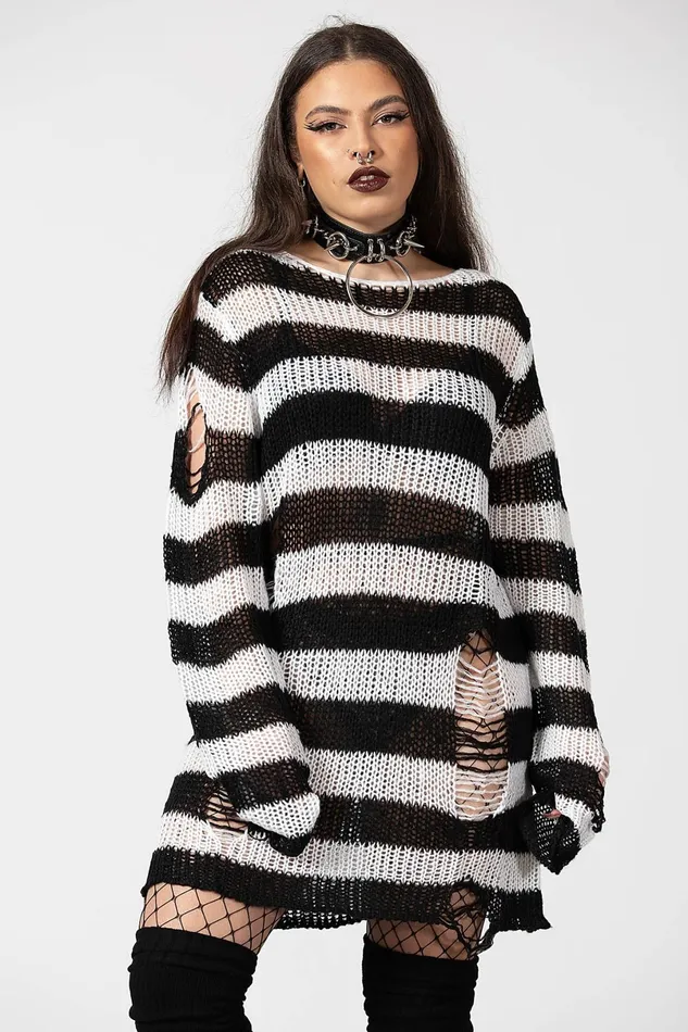 Killstar Knitwear Men Emo Knit Sweater