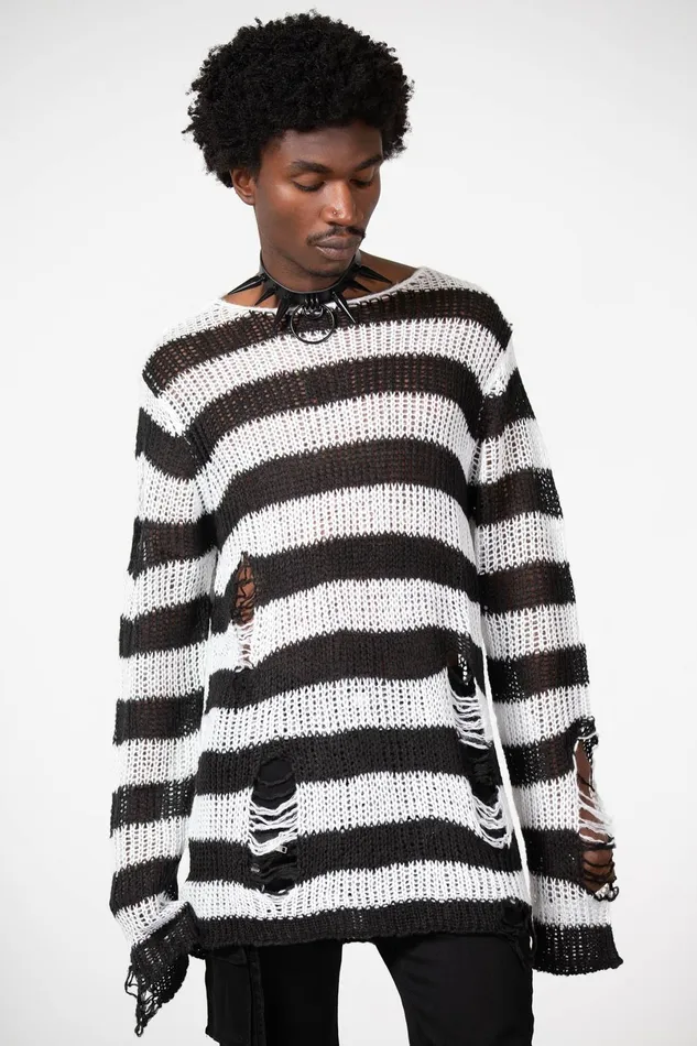 Killstar Knitwear Men Emo Knit Sweater