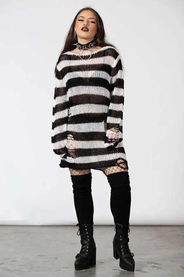 Killstar Knitwear Men Emo Knit Sweater