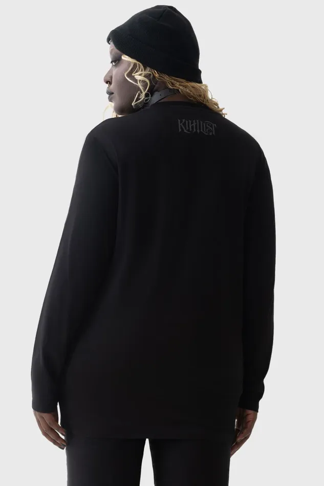 Killstar Long Sleeves Men Lunar Crescent Long Sleeve Top