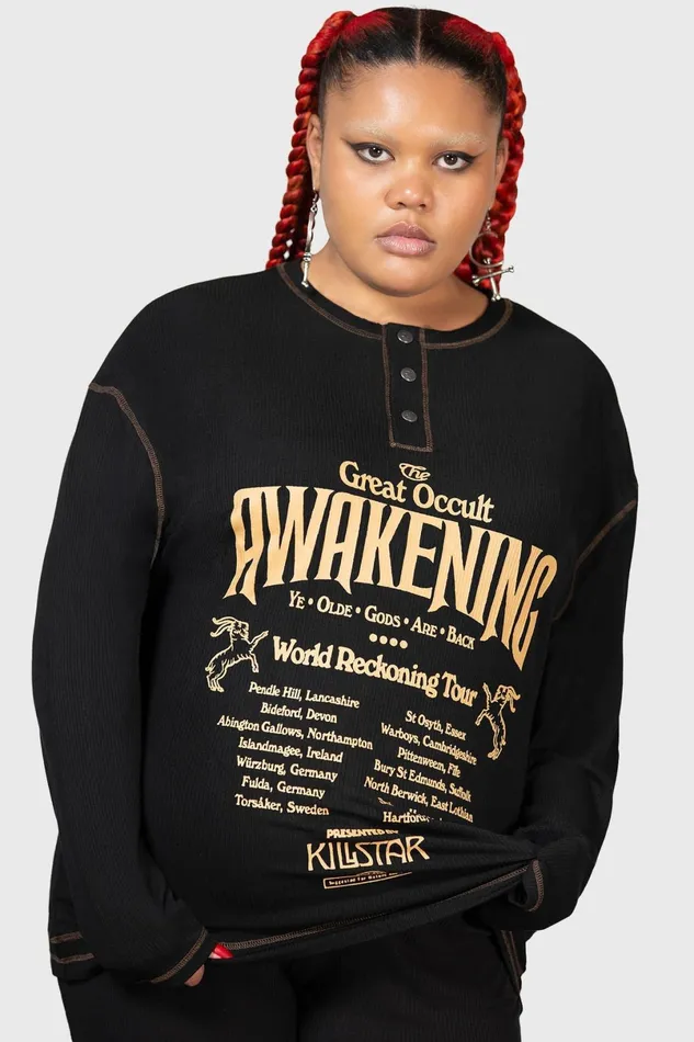 Killstar Long Sleeves Men Otherworlds Henley Top