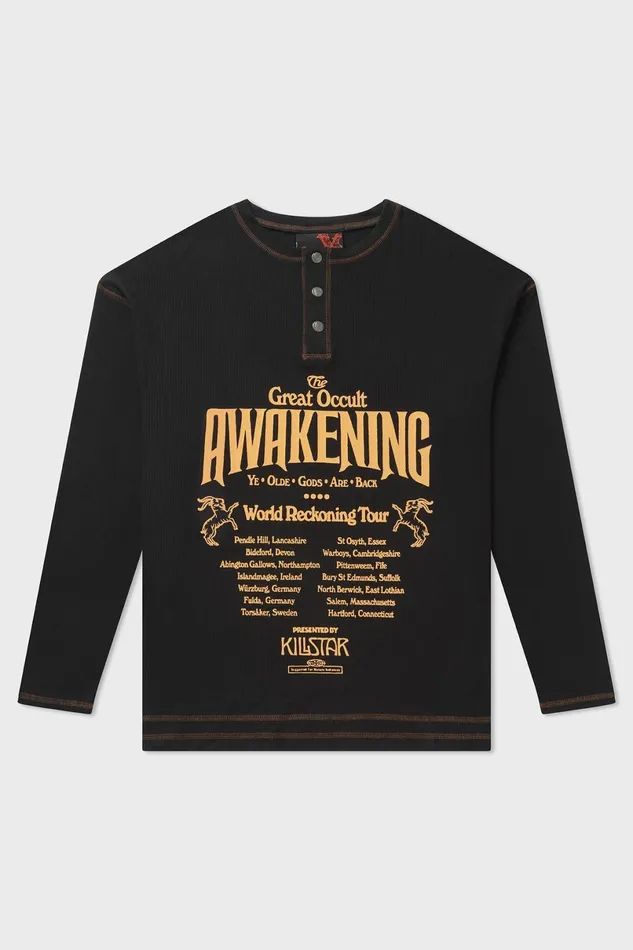 Killstar Long Sleeves Men Otherworlds Henley Top