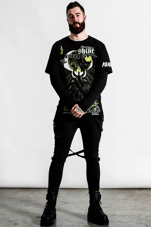 Killstar Long Sleeves Men Shine Bright 2Layer Top
