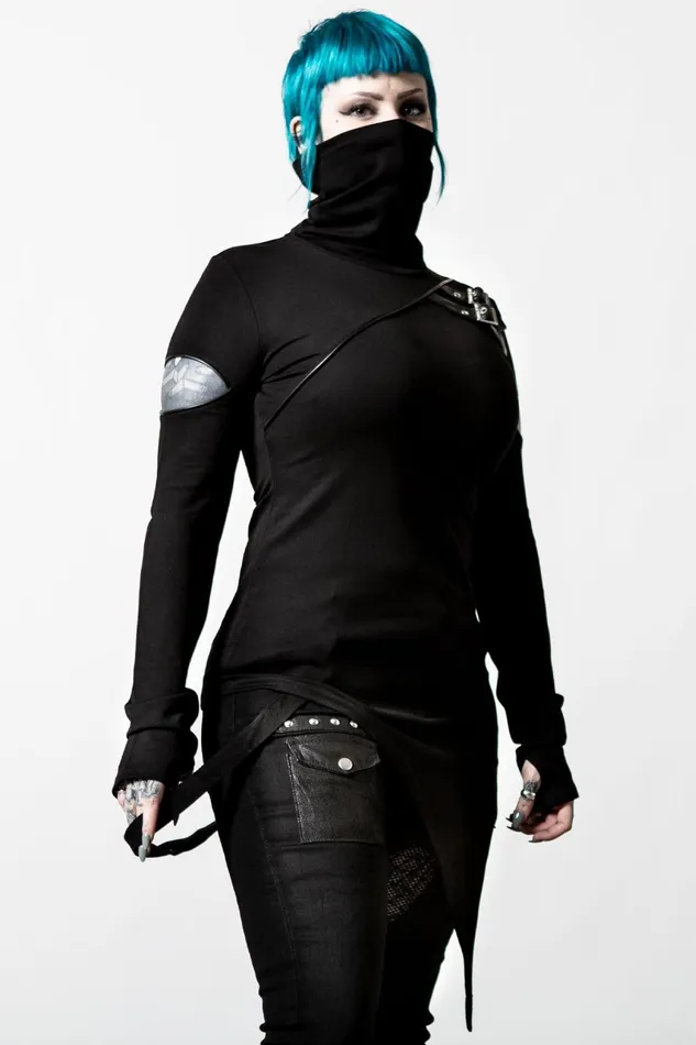 Killstar Long Sleeves Women Arch Angelz Masked Top