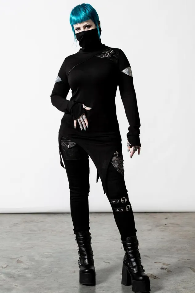 Killstar Long Sleeves Women Arch Angelz Masked Top