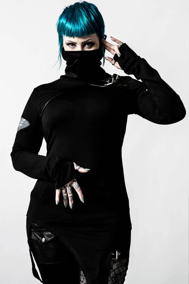 Killstar Long Sleeves Women Arch Angelz Masked Top