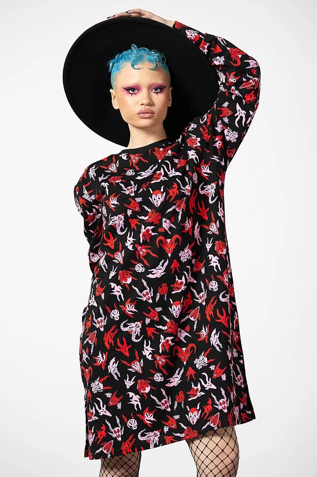 Killstar Long Sleeves Women Demoniac Long Sleeve Top