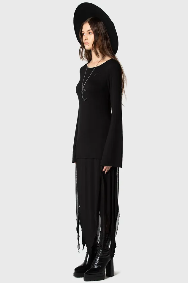 Killstar Long Sleeves Women Echoed Darkness Tunic Top