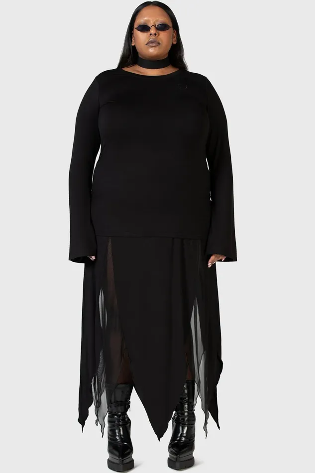 Killstar Long Sleeves Women Echoed Darkness Tunic Top