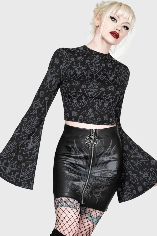 Killstar Long Sleeves Women Nightmagick Top