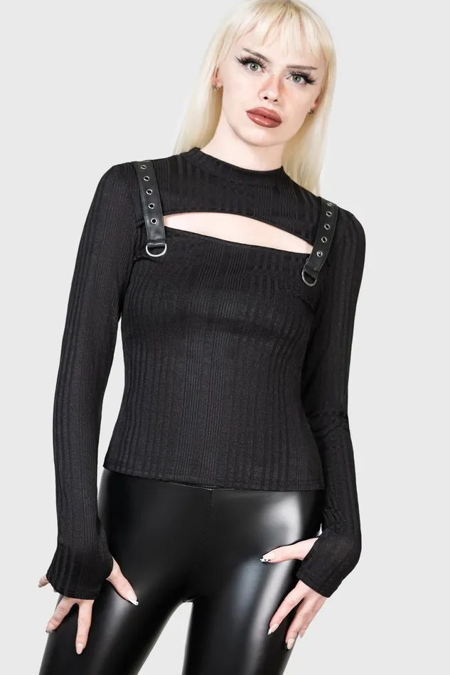 Killstar Long Sleeves Women Raven039s Call Long Sleeve Top