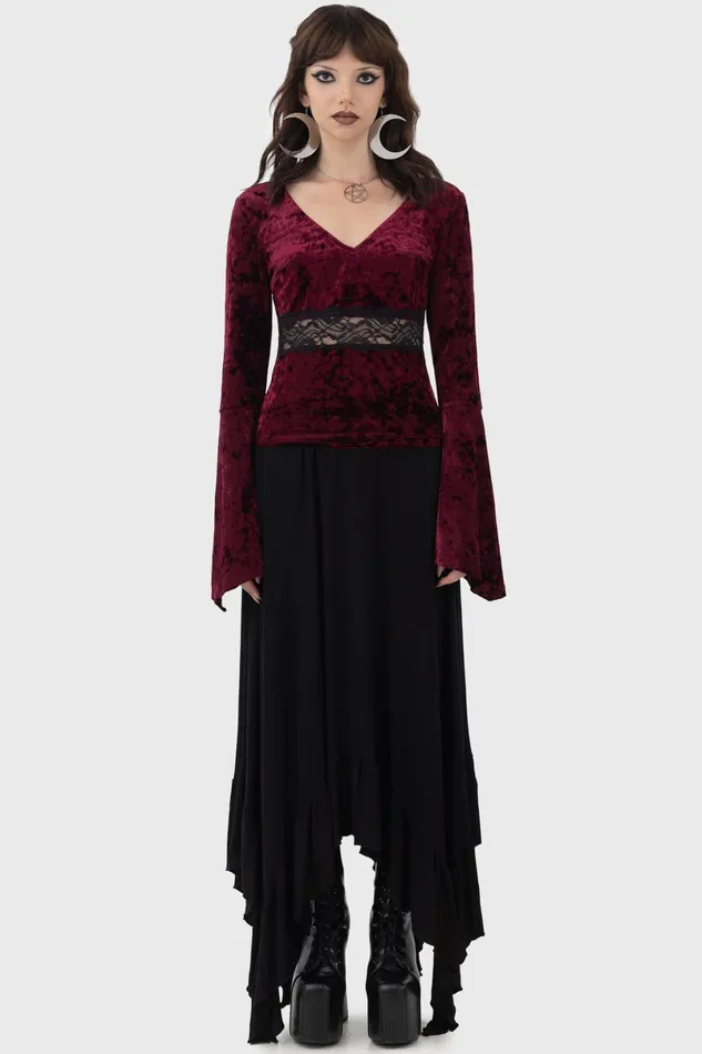 Killstar Long Sleeves Women Rosethorn Top