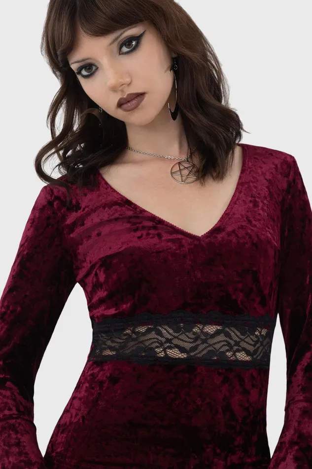 Killstar Long Sleeves Women Rosethorn Top