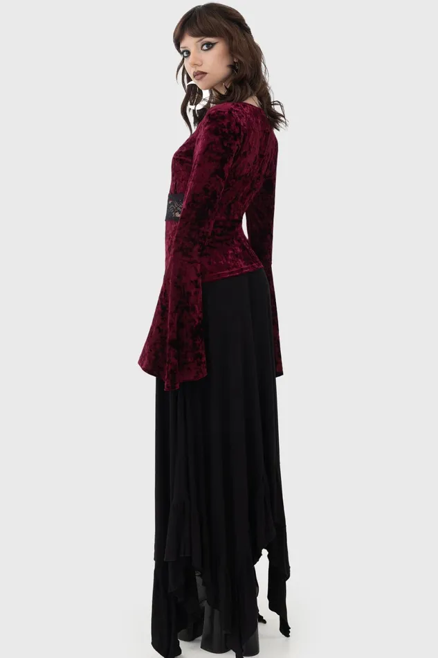 Killstar Long Sleeves Women Rosethorn Top