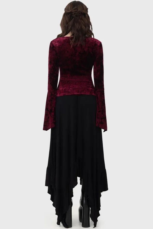 Killstar Long Sleeves Women Rosethorn Top