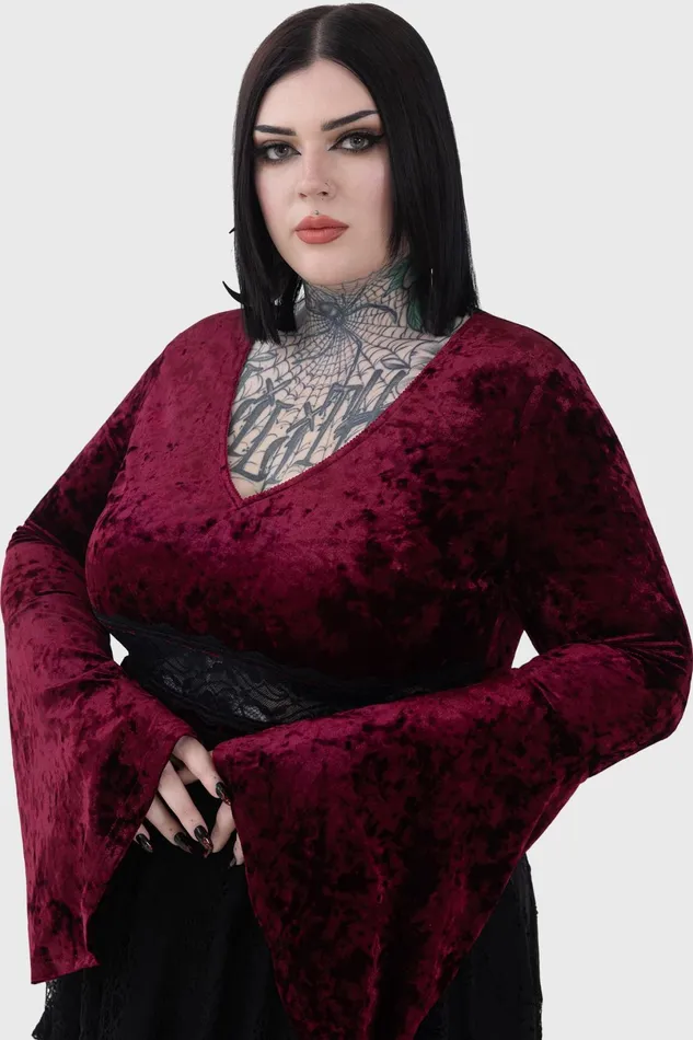 Killstar Long Sleeves Women Rosethorn Top