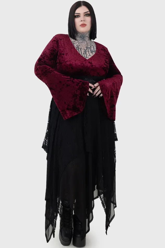 Killstar Long Sleeves Women Rosethorn Top