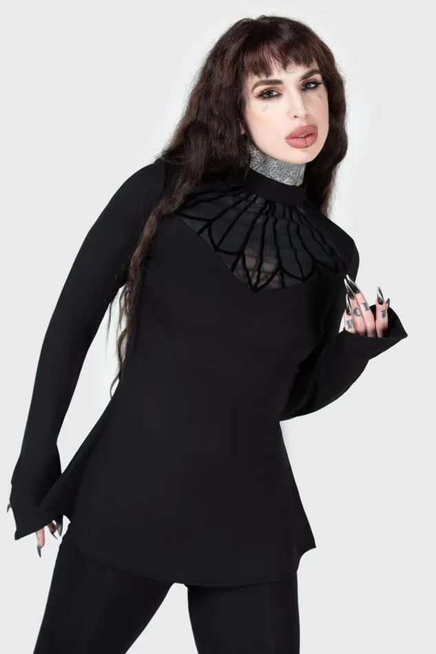 Killstar Long Sleeves Women Underneath The Altar Top