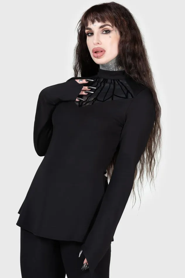 Killstar Long Sleeves Women Underneath The Altar Top