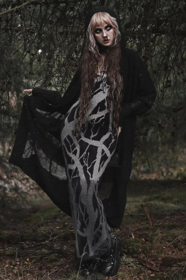 Killstar Maxi Women Forest Knit Dress