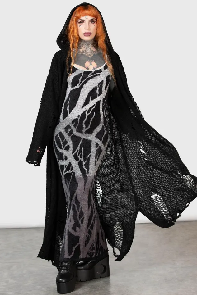 Killstar Maxi Women Forest Knit Dress