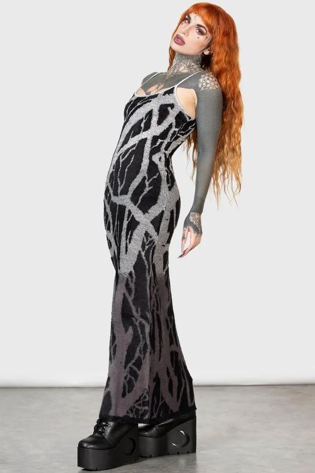Killstar Maxi Women Forest Knit Dress