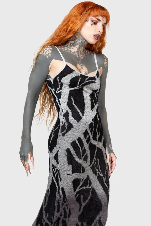 Killstar Maxi Women Forest Knit Dress
